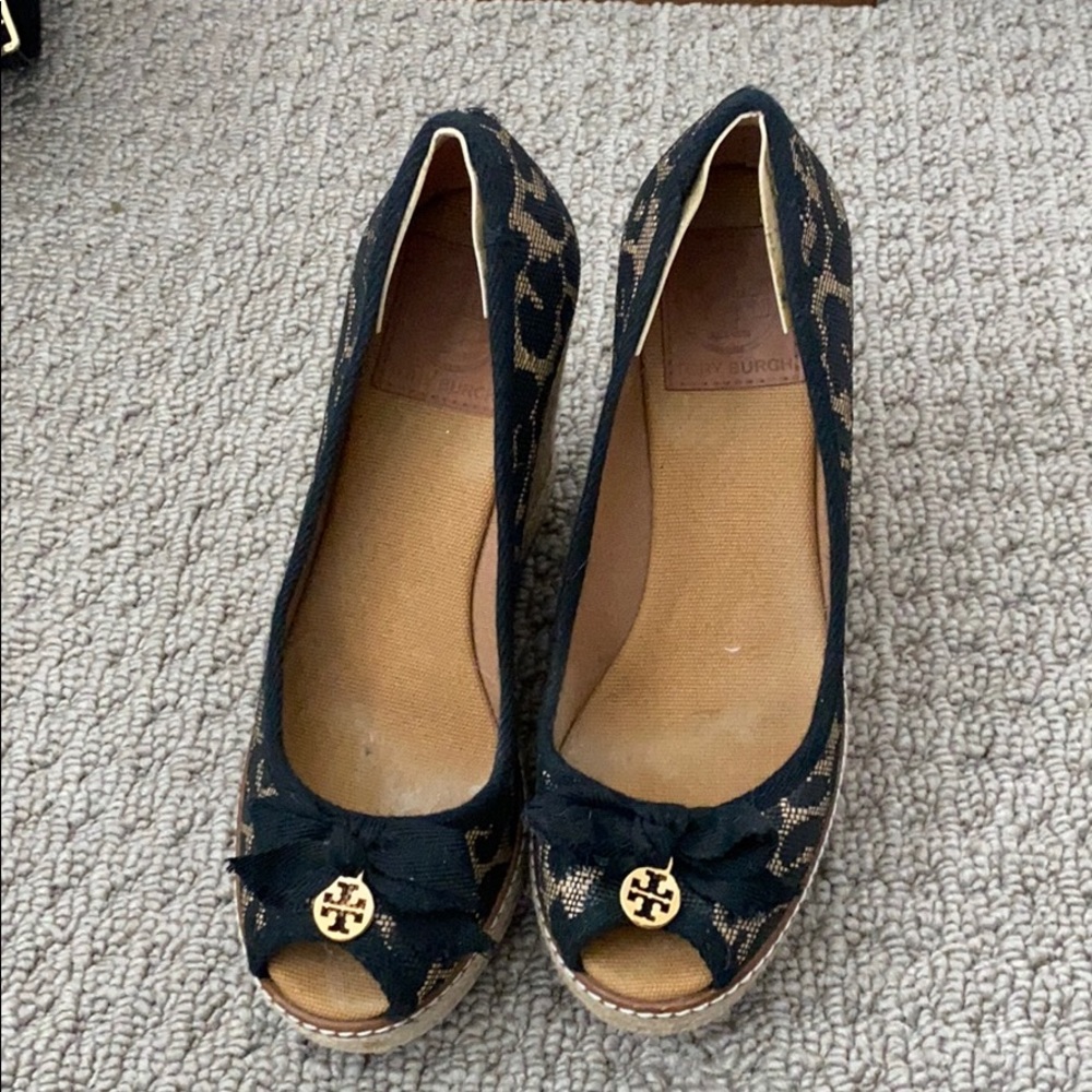 Tory Burch Cheetah print wedges